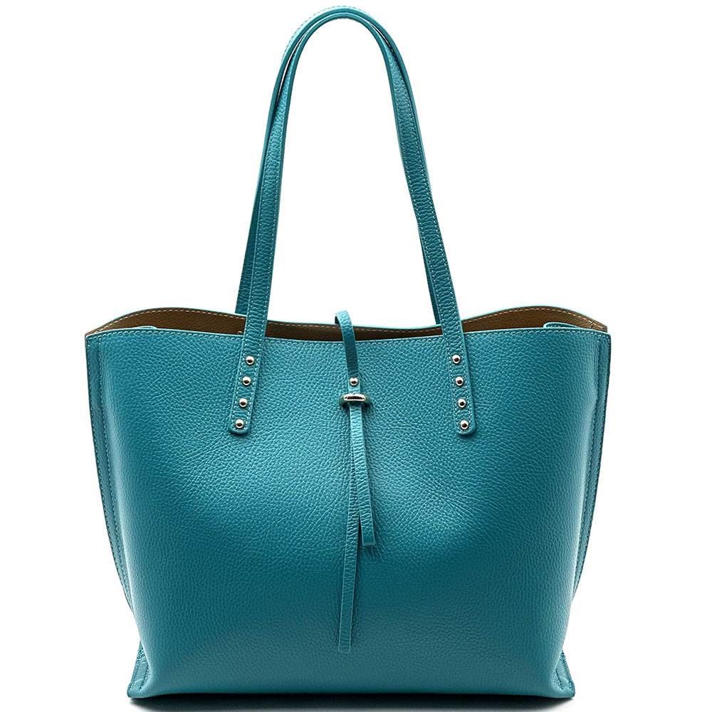 Belinda Leather Shopping Bag - Made In Italy