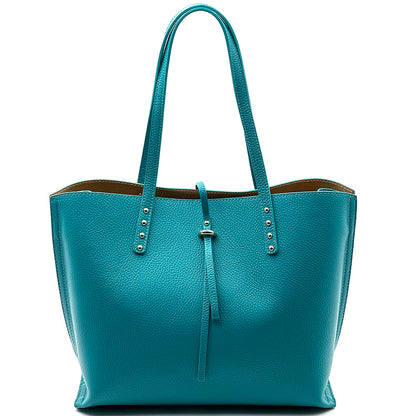 Belinda Leather Shopping Bag - Made In Italy