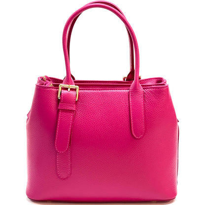 Kentia Leather Shoulder Bag - Made In Italy