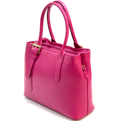 Kentia Leather Shoulder Bag - Made In Italy