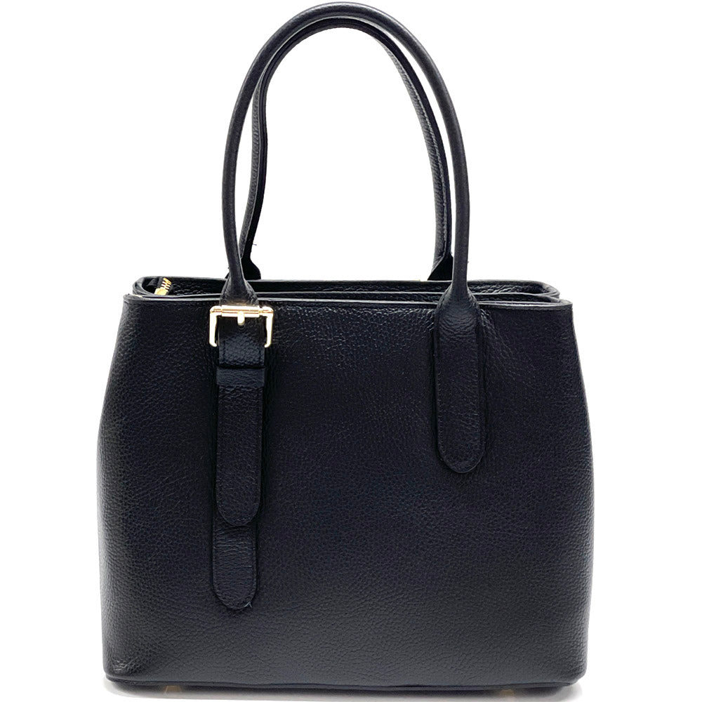 Kentia Leather Shoulder Bag - Made In Italy