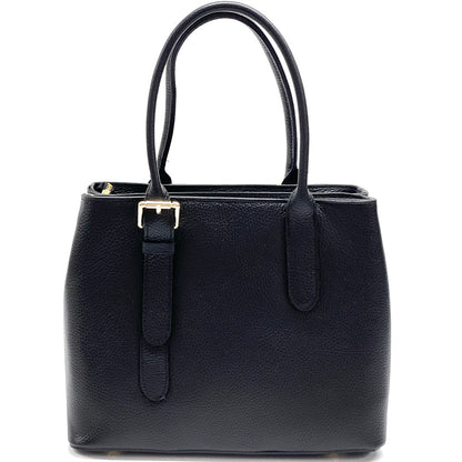 Kentia Leather Shoulder Bag - Made In Italy