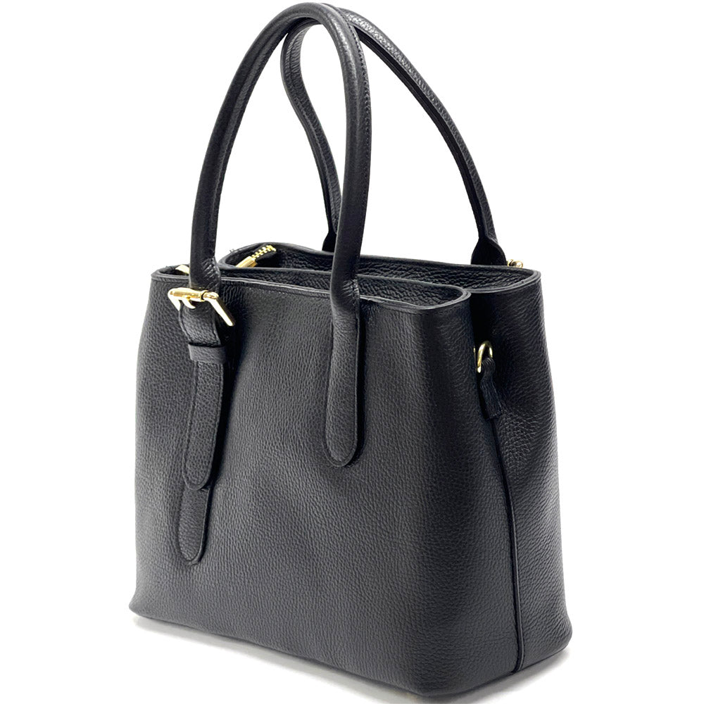Kentia Leather Shoulder Bag - Made In Italy