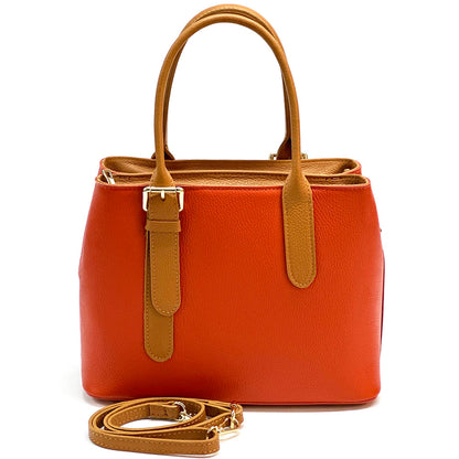 Kentia Leather Shoulder Bag - Made In Italy