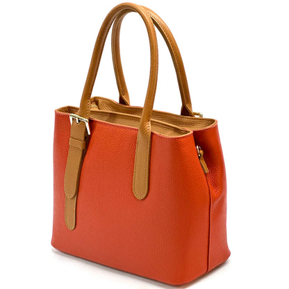 Kentia Leather Shoulder Bag - Made In Italy