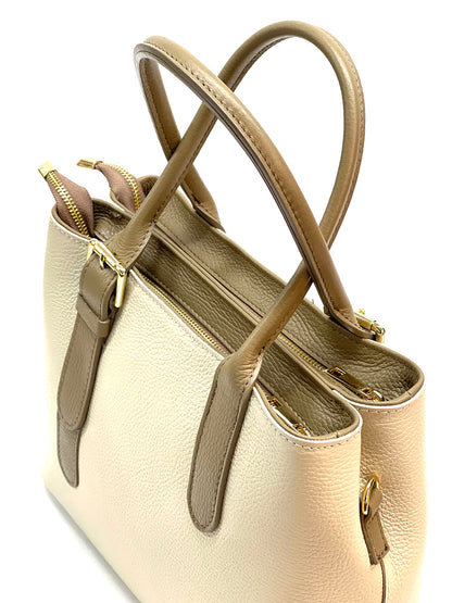 Kentia Leather Shoulder Bag - Made In Italy