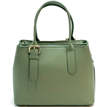 Kentia Leather Shoulder Bag - Made In Italy