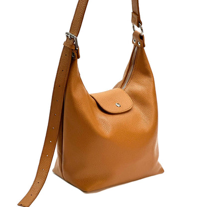 Berri Leather Shoulder Bag - Made In Italy