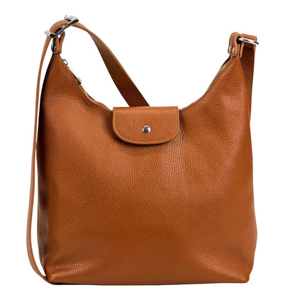 Berri Leather Shoulder Bag - Made In Italy