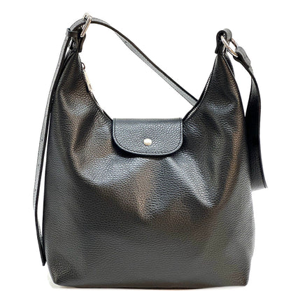 Berri Leather Shoulder Bag - Made In Italy