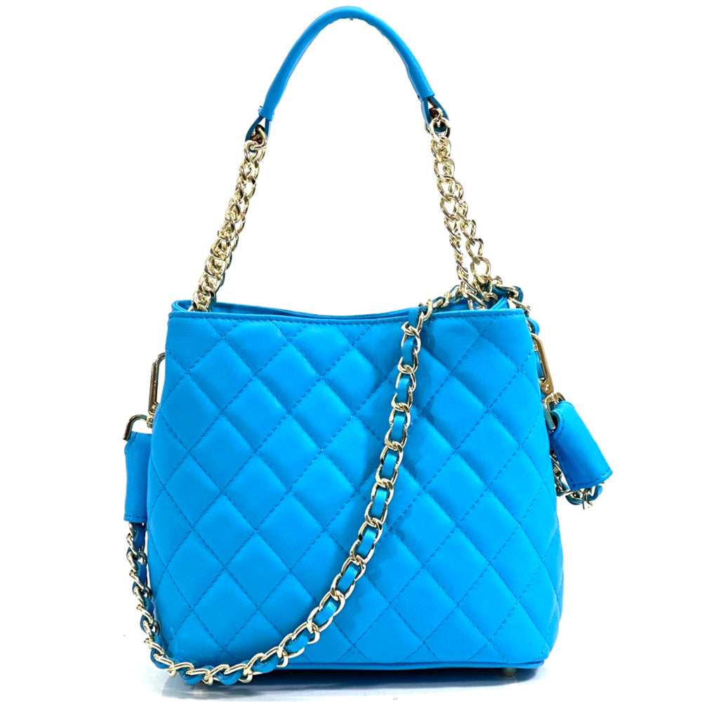 Sabrina Leather Shoulder Bag - Made In Italy