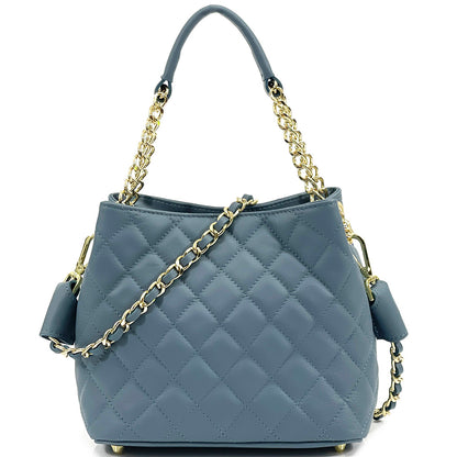 Sabrina Leather Shoulder Bag - Made In Italy
