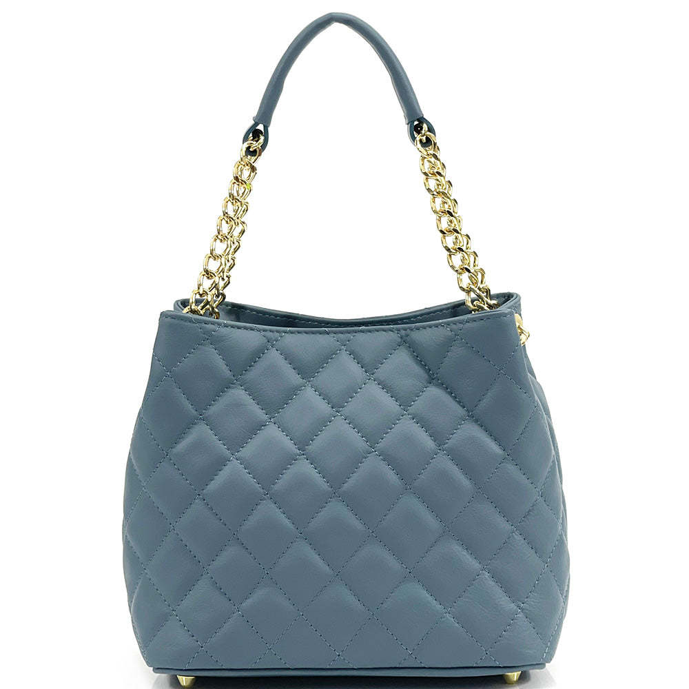 Sabrina Leather Shoulder Bag - Made In Italy