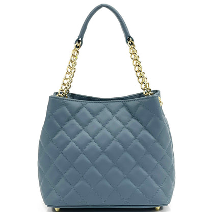 Sabrina Leather Shoulder Bag - Made In Italy
