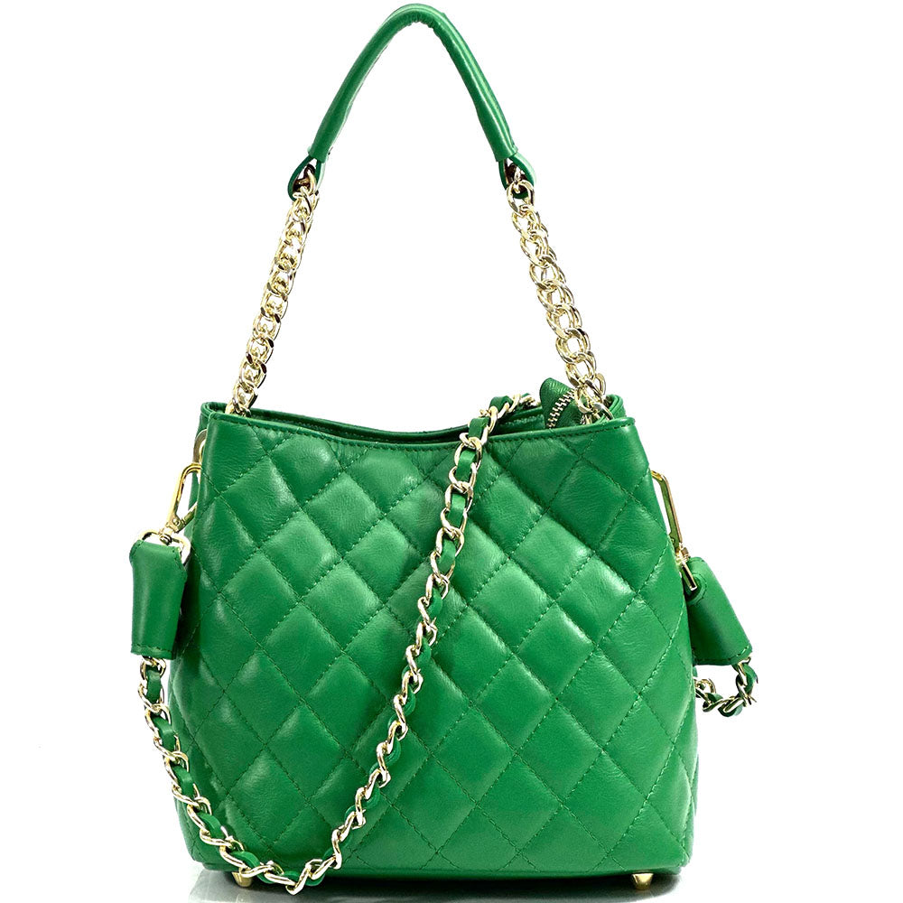 Sabrina Leather Shoulder Bag - Made In Italy