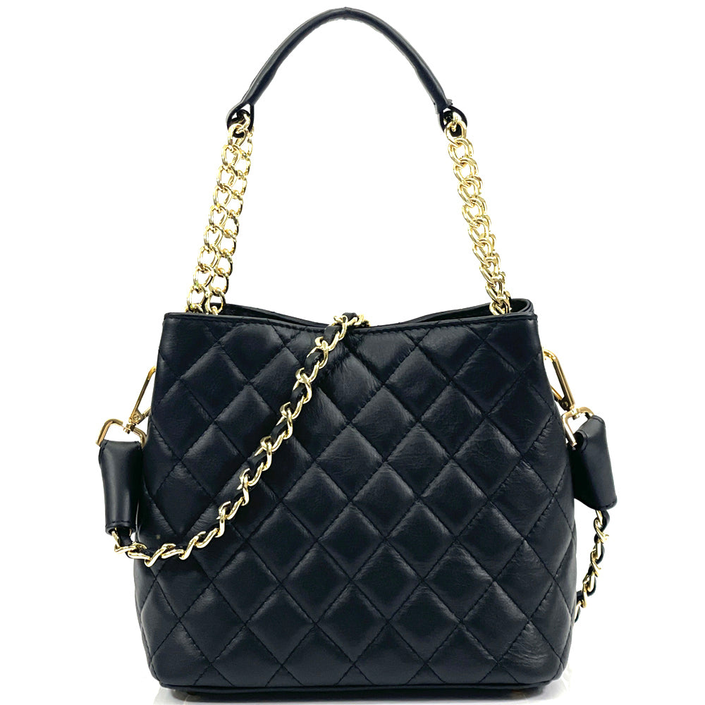 Sabrina Leather Shoulder Bag - Made In Italy