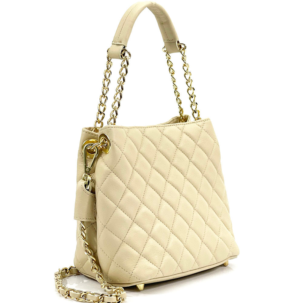 Sabrina Leather Shoulder Bag - Made In Italy