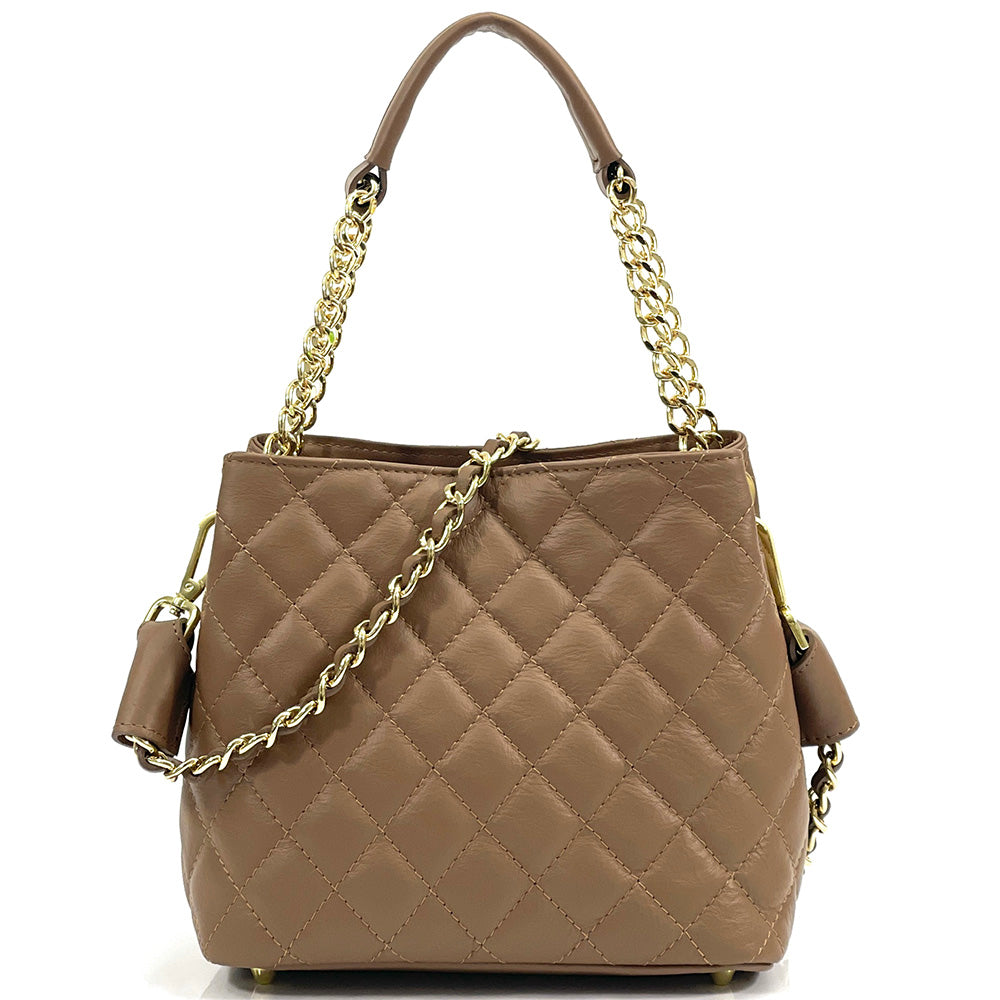 Sabrina Leather Shoulder Bag - Made In Italy