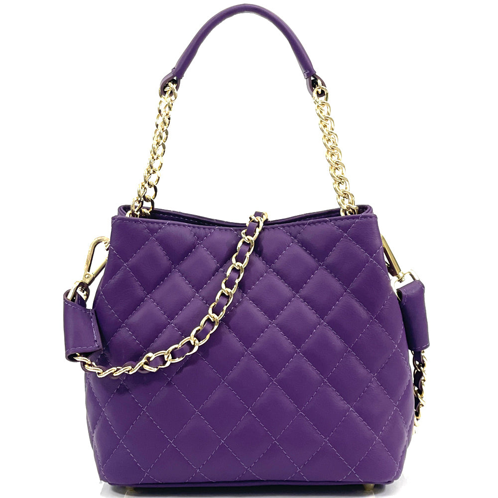 Sabrina Leather Shoulder Bag - Made In Italy