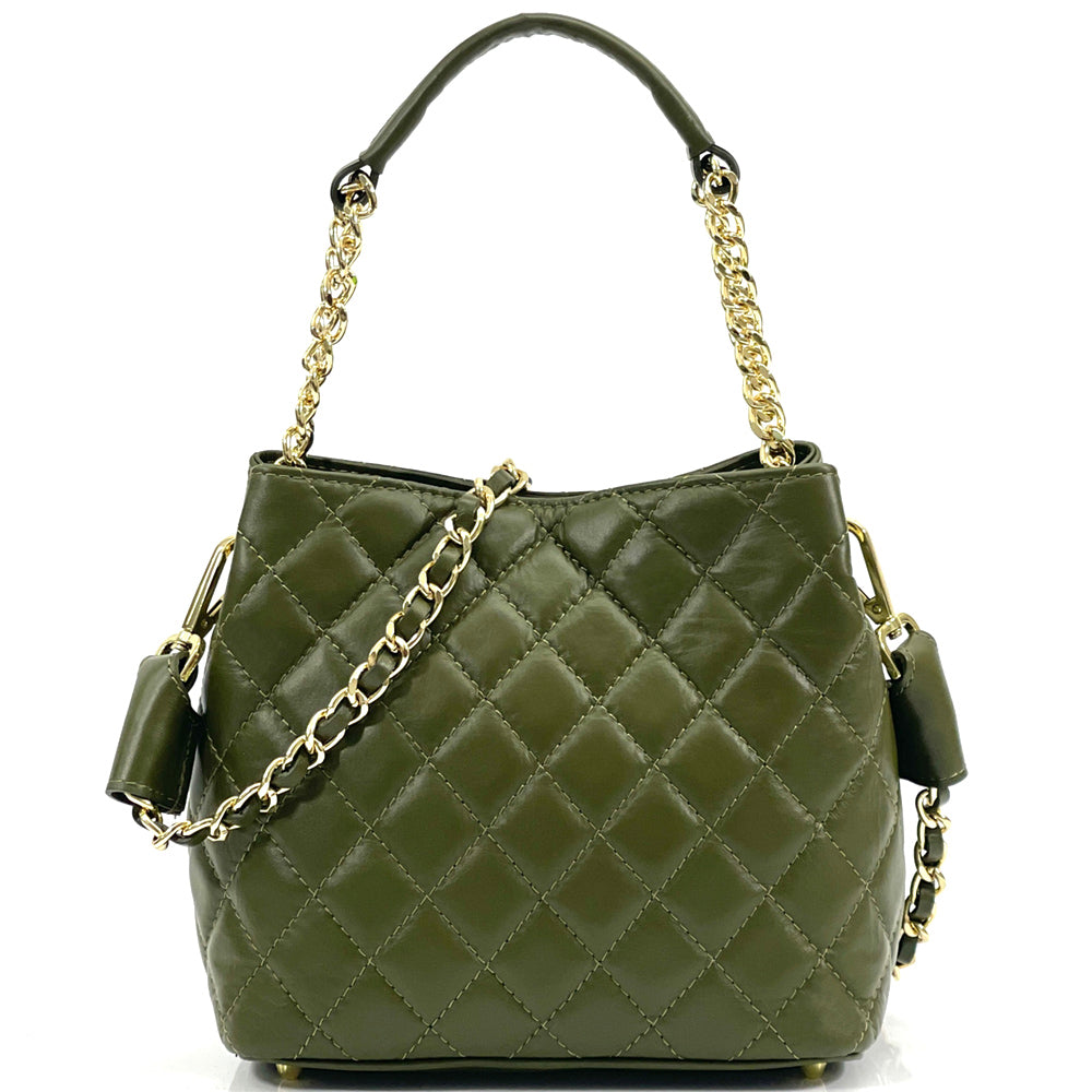 Sabrina Leather Shoulder Bag - Made In Italy