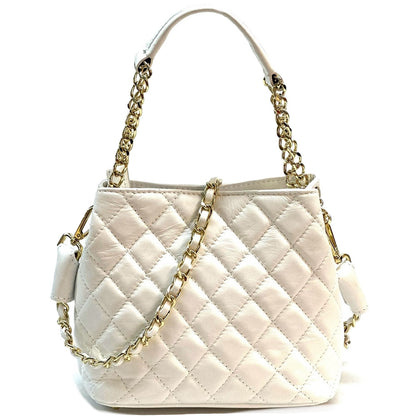 Sabrina Leather Shoulder Bag - Made In Italy
