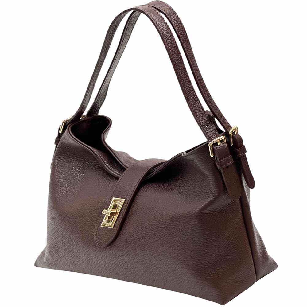 Carmina Leather Shoulder Bag - Made In Italy