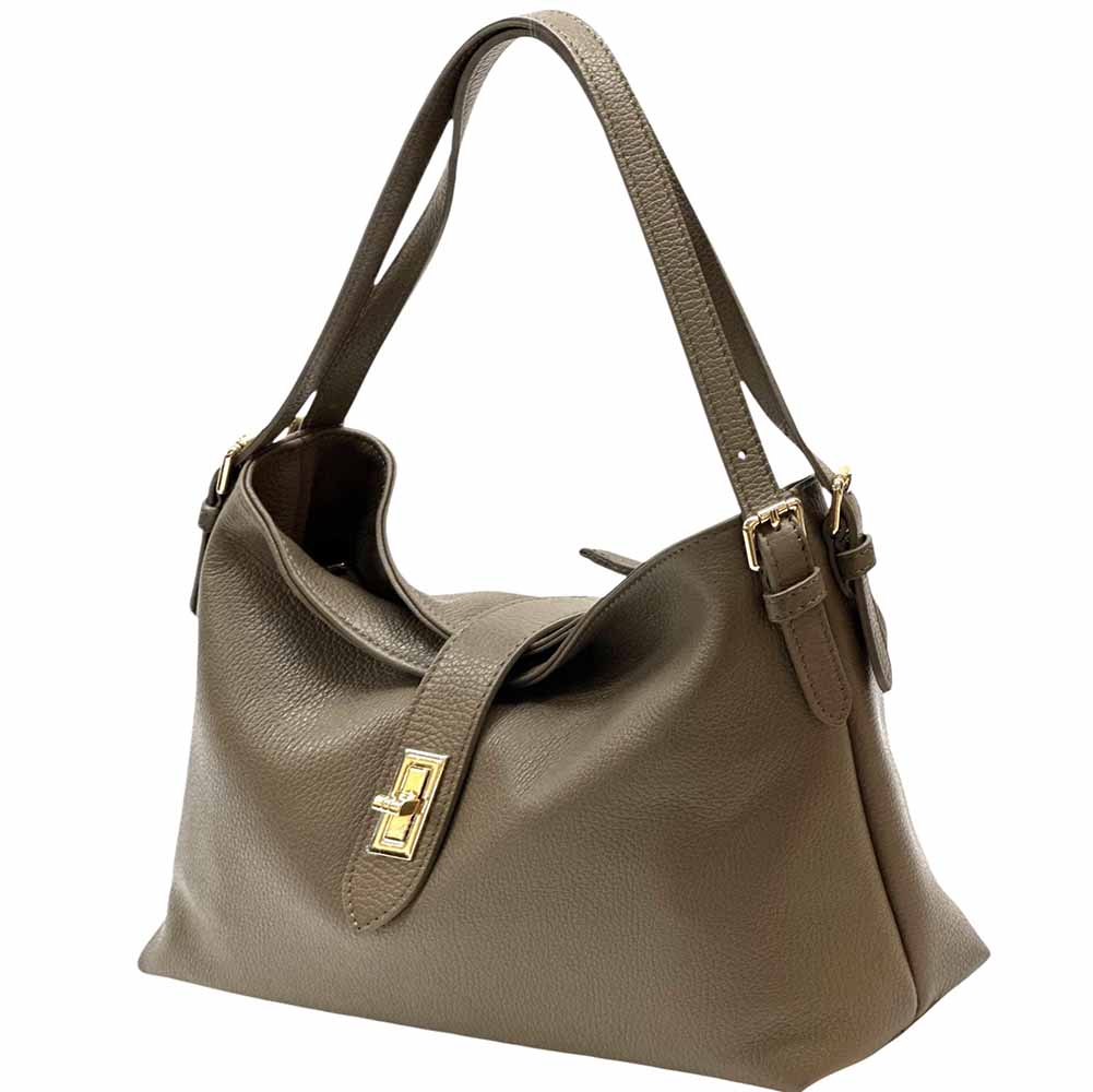 Carmina Leather Shoulder Bag - Made In Italy
