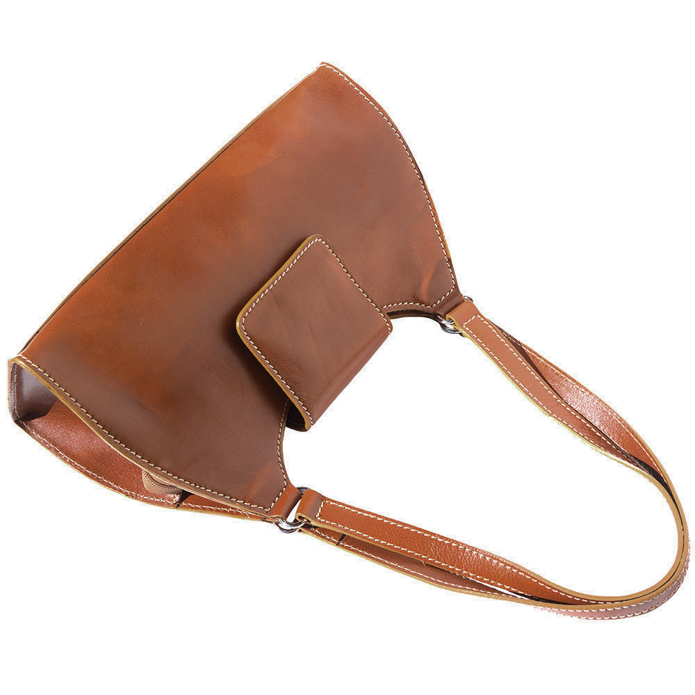 Floriana Leather Handbag - Made In Italy
