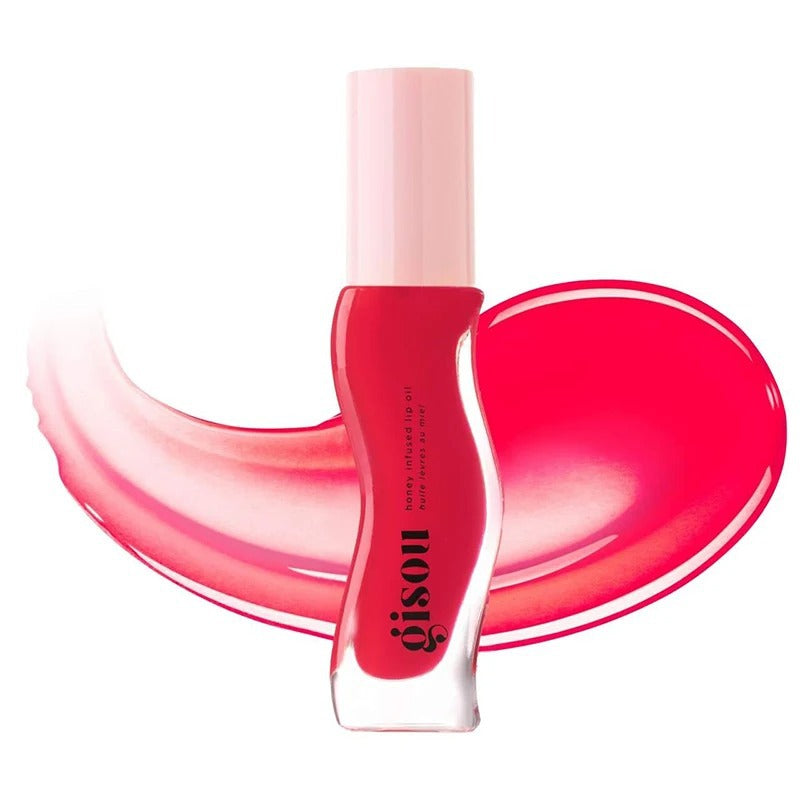 Hydrating Lip Oil Gloss Honey Gold 6-in-1 Moisturizing Lip Care