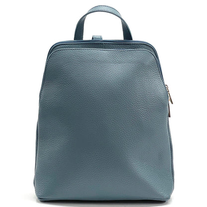 Rosa Cow Leather Backpack - Made In Italy