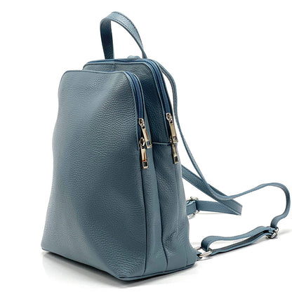 Rosa Cow Leather Backpack - Made In Italy