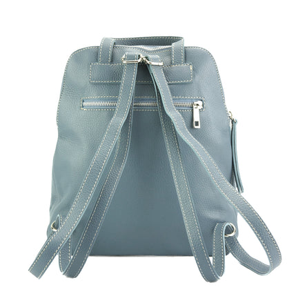 Rosa Cow Leather Backpack - Made In Italy