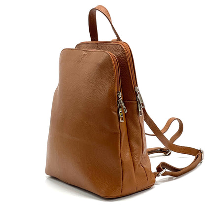 Rosa Cow Leather Backpack - Made In Italy