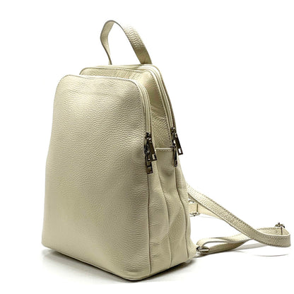 Rosa Cow Leather Backpack - Made In Italy