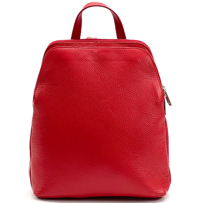 Rosa Cow Leather Backpack - Made In Italy