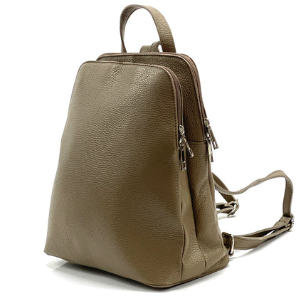 Rosa Cow Leather Backpack - Made In Italy