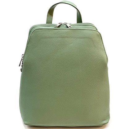 Rosa Cow Leather Backpack - Made In Italy