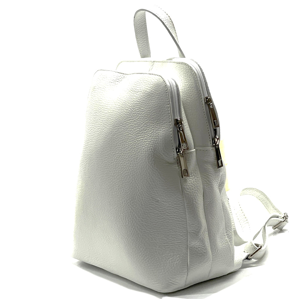 Rosa Cow Leather Backpack - Made In Italy