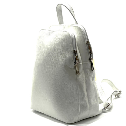Rosa Cow Leather Backpack - Made In Italy