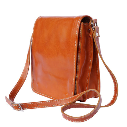 Mirko leather Messenger bag - Made In Italy