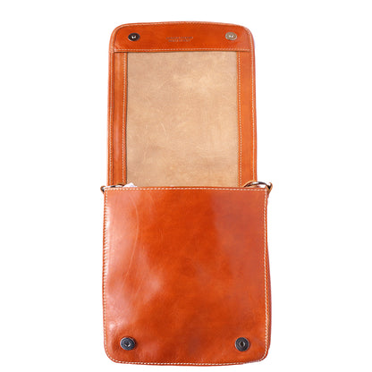 Mirko leather Messenger bag - Made In Italy
