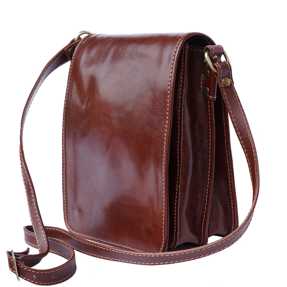 Mirko leather Messenger bag - Made In Italy