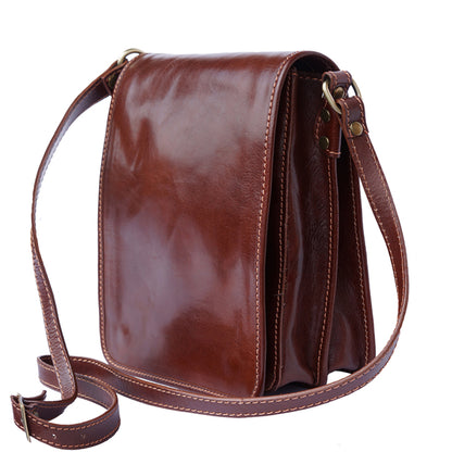 Mirko leather Messenger bag - Made In Italy