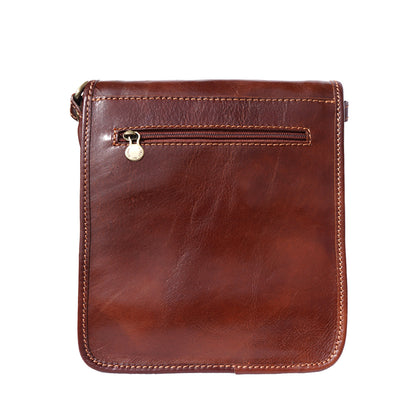 Mirko leather Messenger bag - Made In Italy