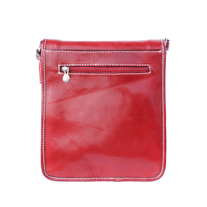 Mirko leather Messenger bag - Made In Italy