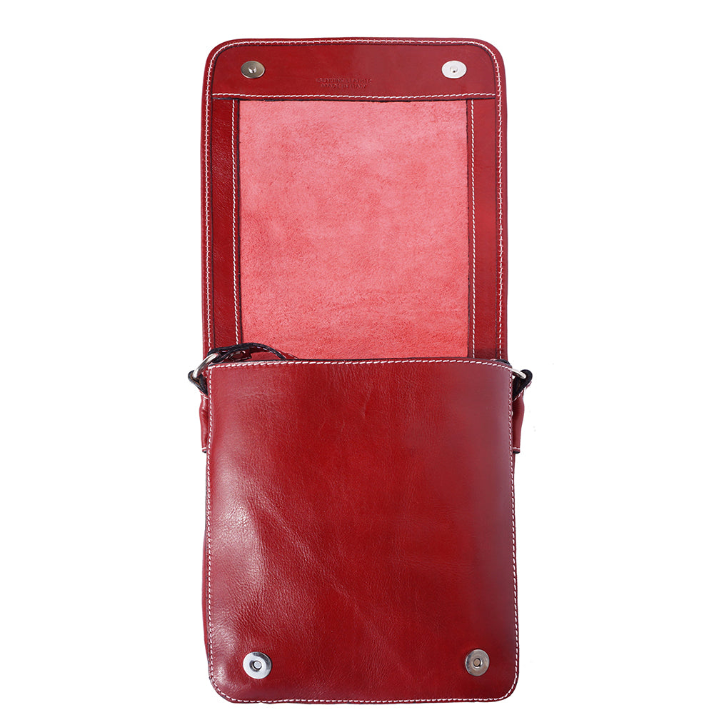Mirko leather Messenger bag - Made In Italy