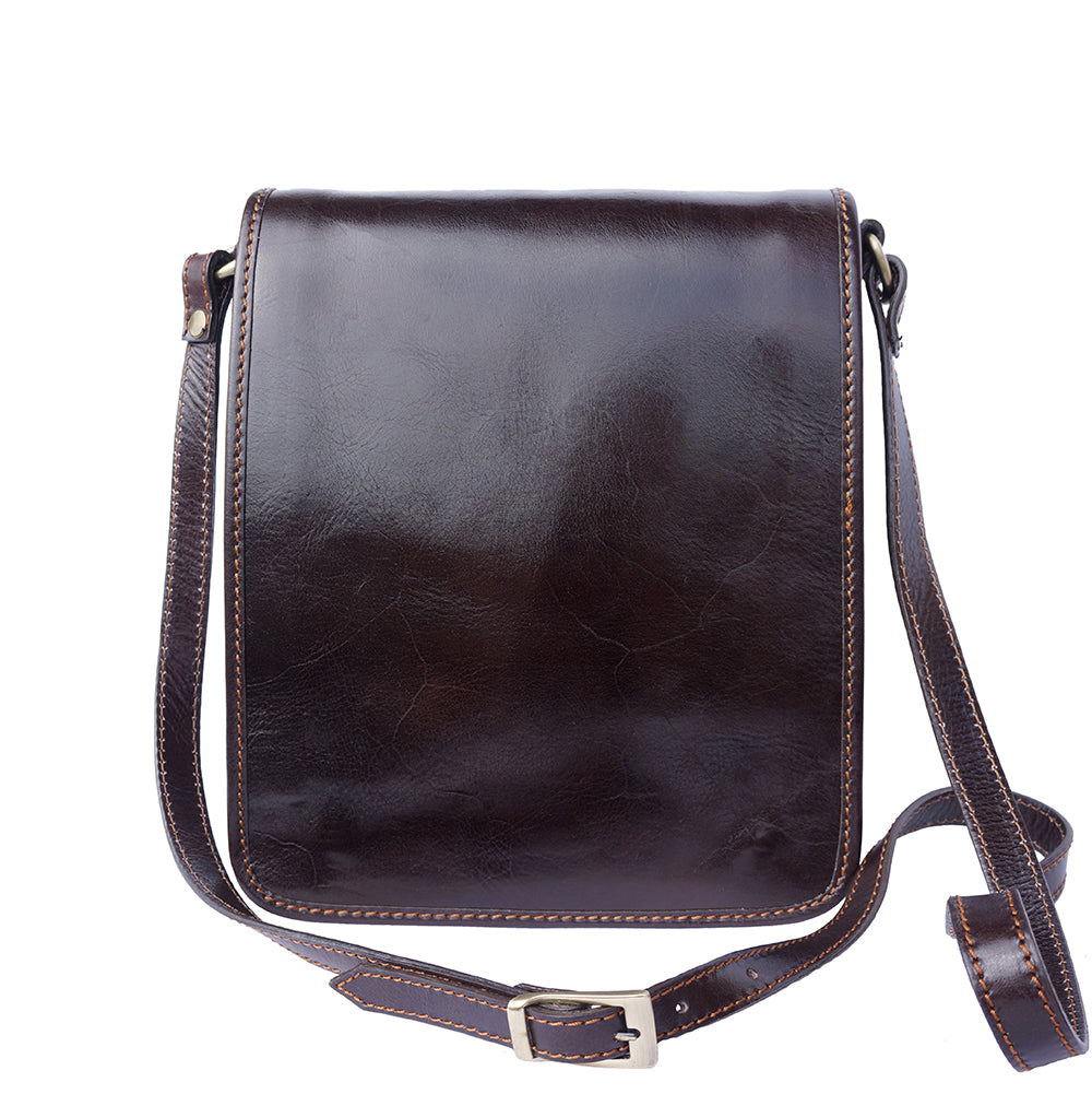 Mirko leather Messenger bag - Made In Italy