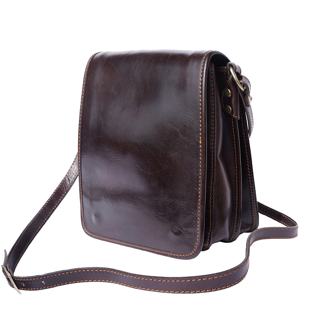 Mirko leather Messenger bag - Made In Italy