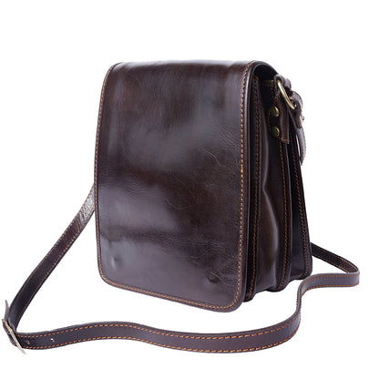 Mirko leather Messenger bag - Made In Italy