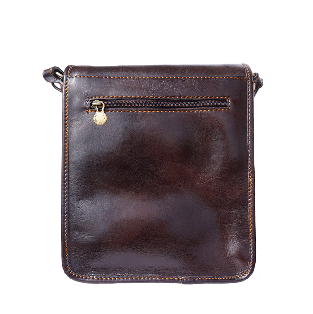 Mirko leather Messenger bag - Made In Italy
